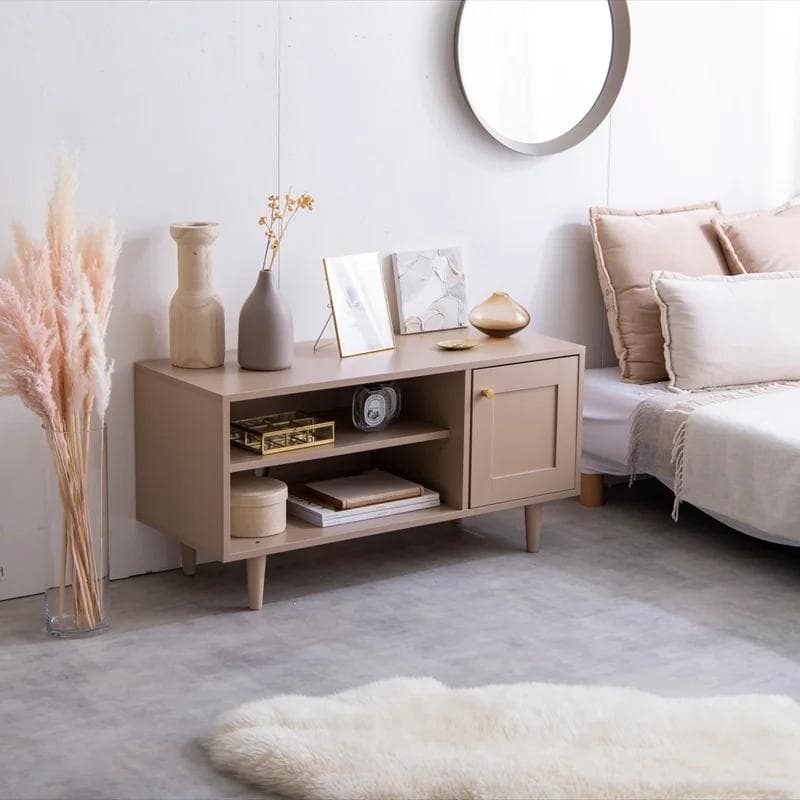 テレビ台 ニュアンスカラー/ピンク W90