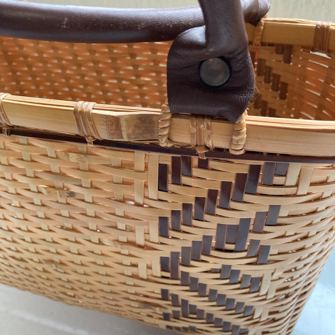 ③国産手業　竹網　かごバッグ　大分県