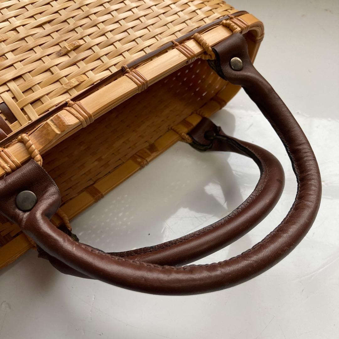 ③国産手業　竹網　かごバッグ　大分県