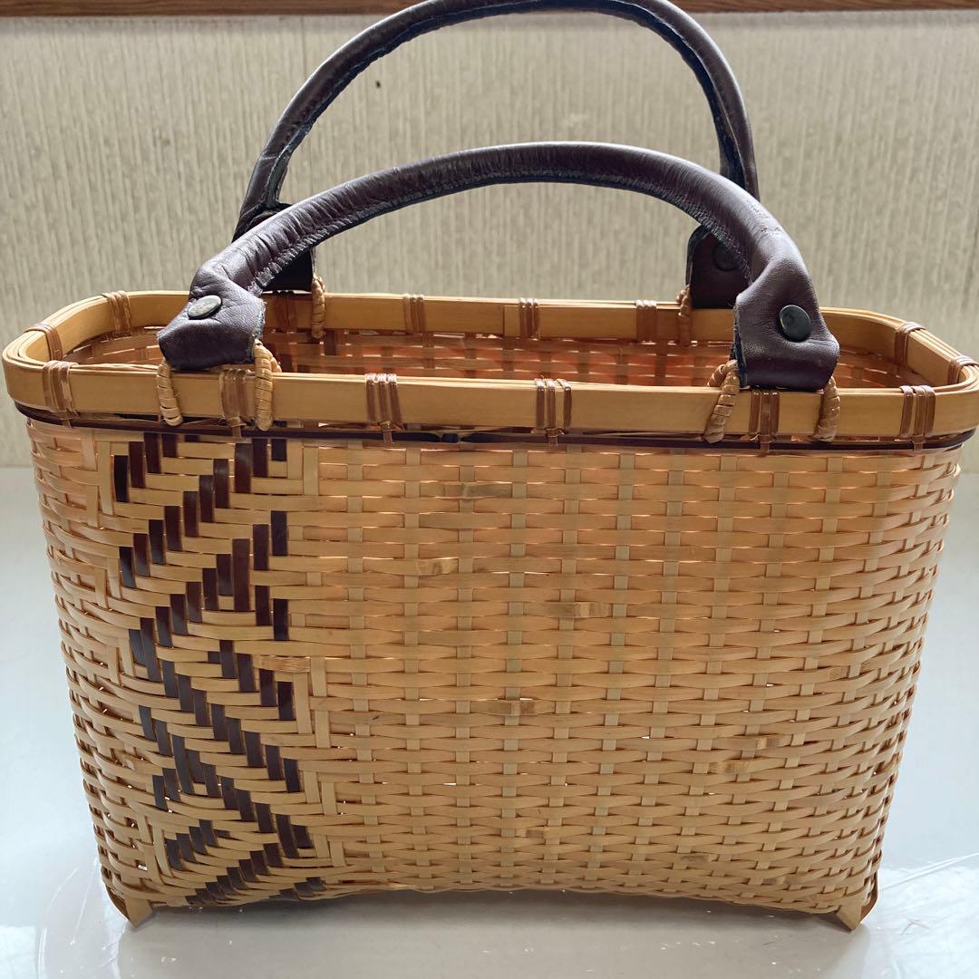 ③国産手業　竹網　かごバッグ　大分県