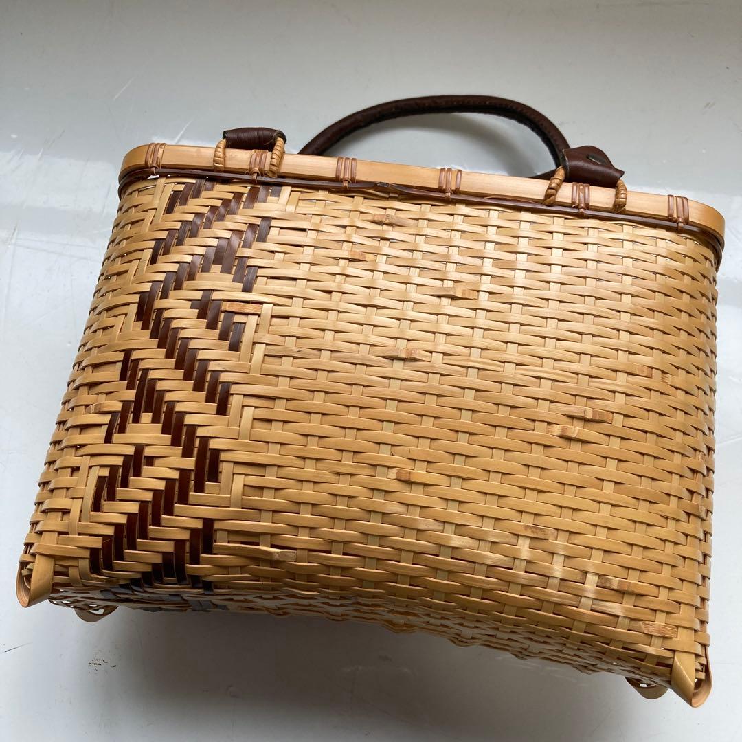 ③国産手業　竹網　かごバッグ　大分県