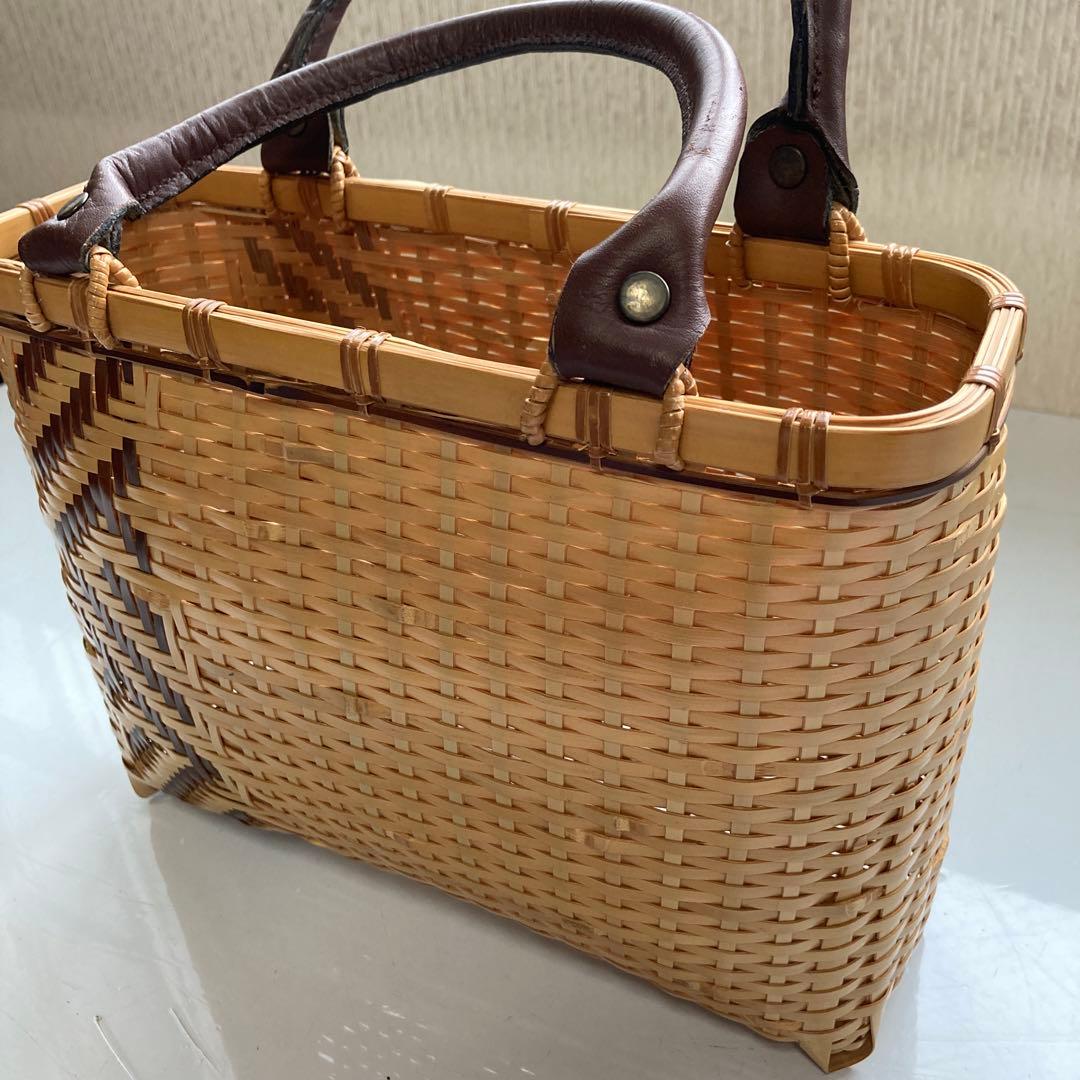 ③国産手業　竹網　かごバッグ　大分県
