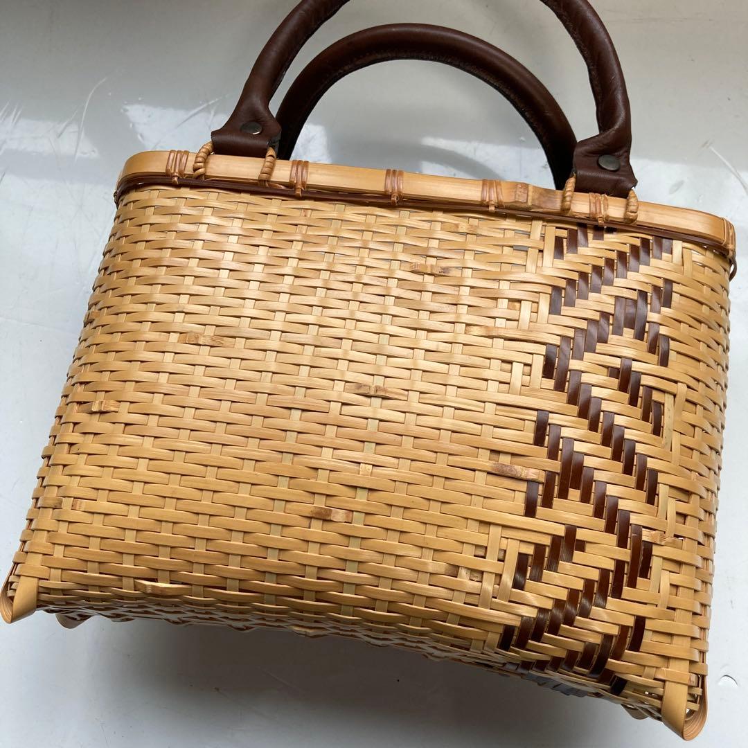 ③国産手業　竹網　かごバッグ　大分県