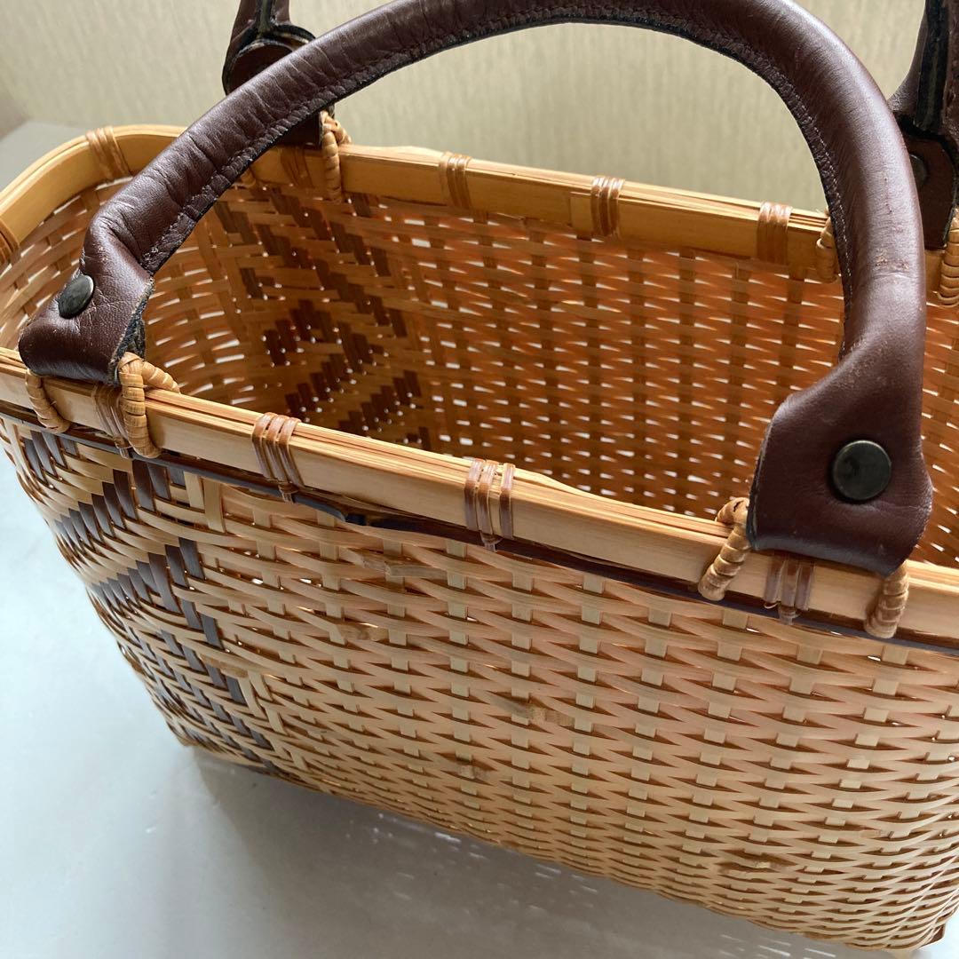③国産手業　竹網　かごバッグ　大分県