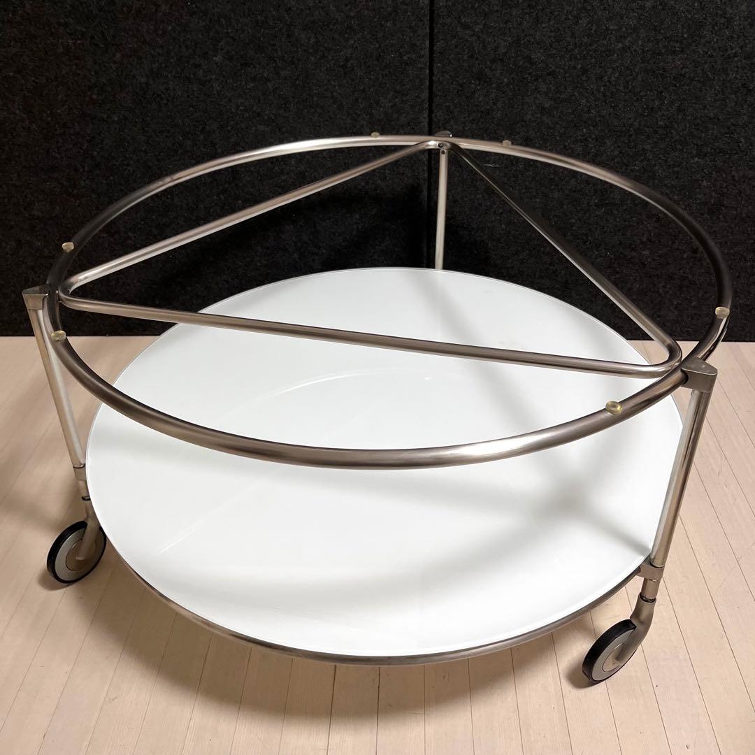 イケア　STRIND ストリンド　ガラステーブル　円形テーブル　ローテーブル