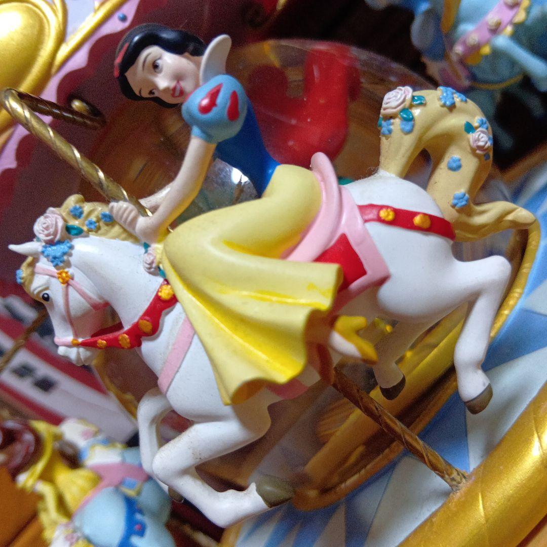 レア　ディズニープリンセス　オルゴール　スノードーム　メリーゴーランド　アリエル