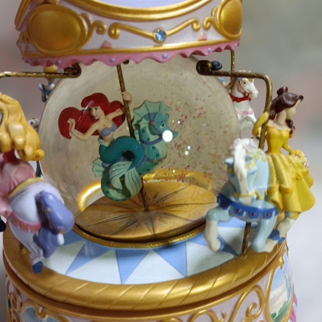 レア　ディズニープリンセス　オルゴール　スノードーム　メリーゴーランド　アリエル
