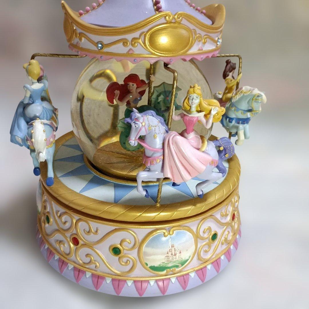 レア　ディズニープリンセス　オルゴール　スノードーム　メリーゴーランド　アリエル