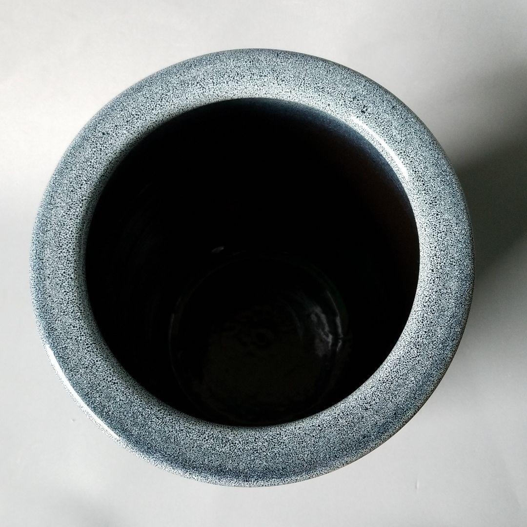 信楽焼傘立て  天目花絵 高さ４５cm