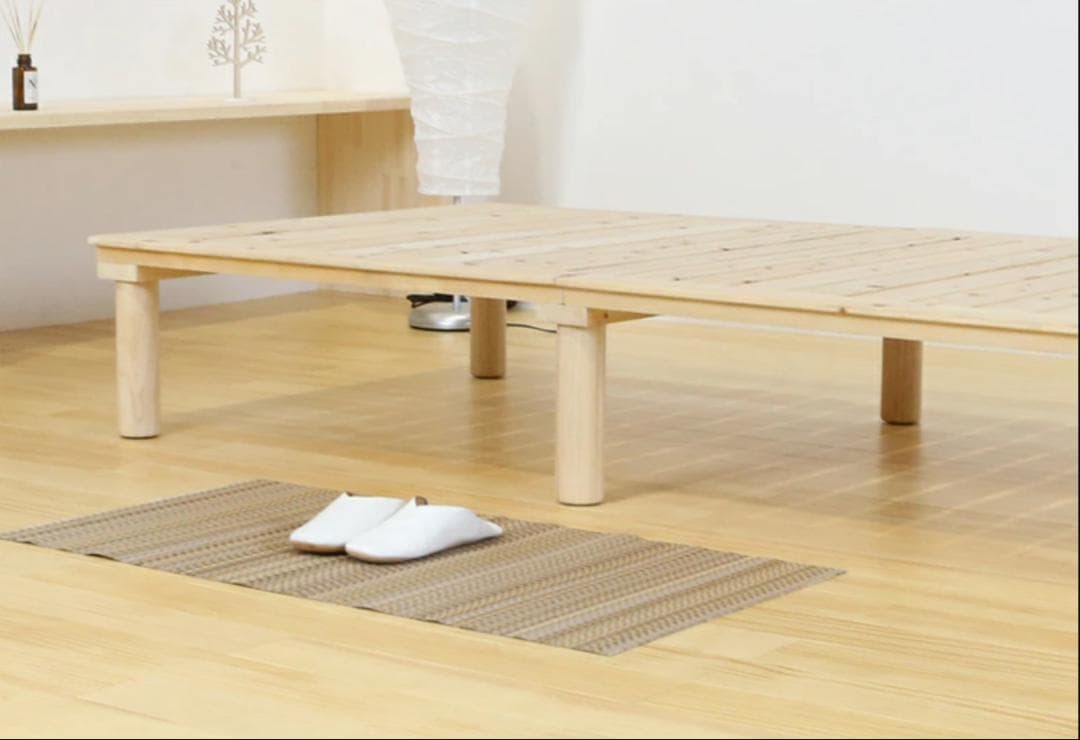 国産天然 ひのきベッド　シングル　檜すのこベッド　ロータイプ