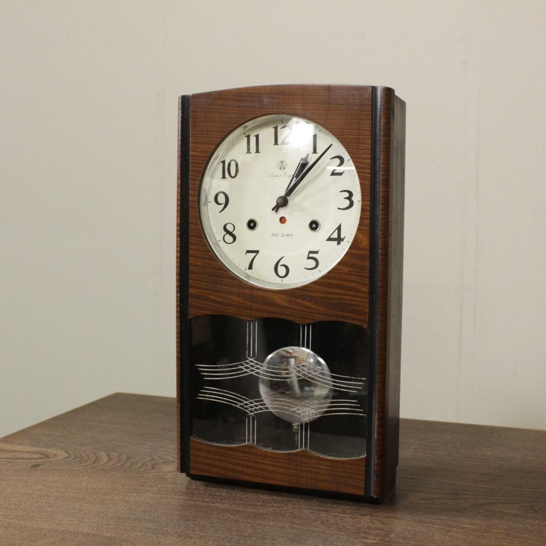 動作品 アイチ 古い 振り子時計 柱時計 掛け時計 古時計 昭和レトロ