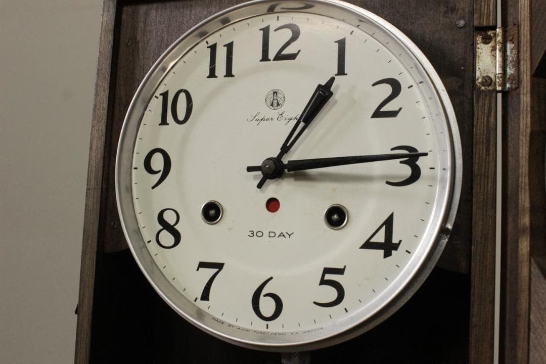 動作品 アイチ 古い 振り子時計 柱時計 掛け時計 古時計 昭和レトロ