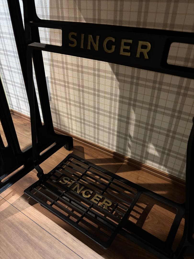 アンティーク　ミシン脚　デスク　シンガー