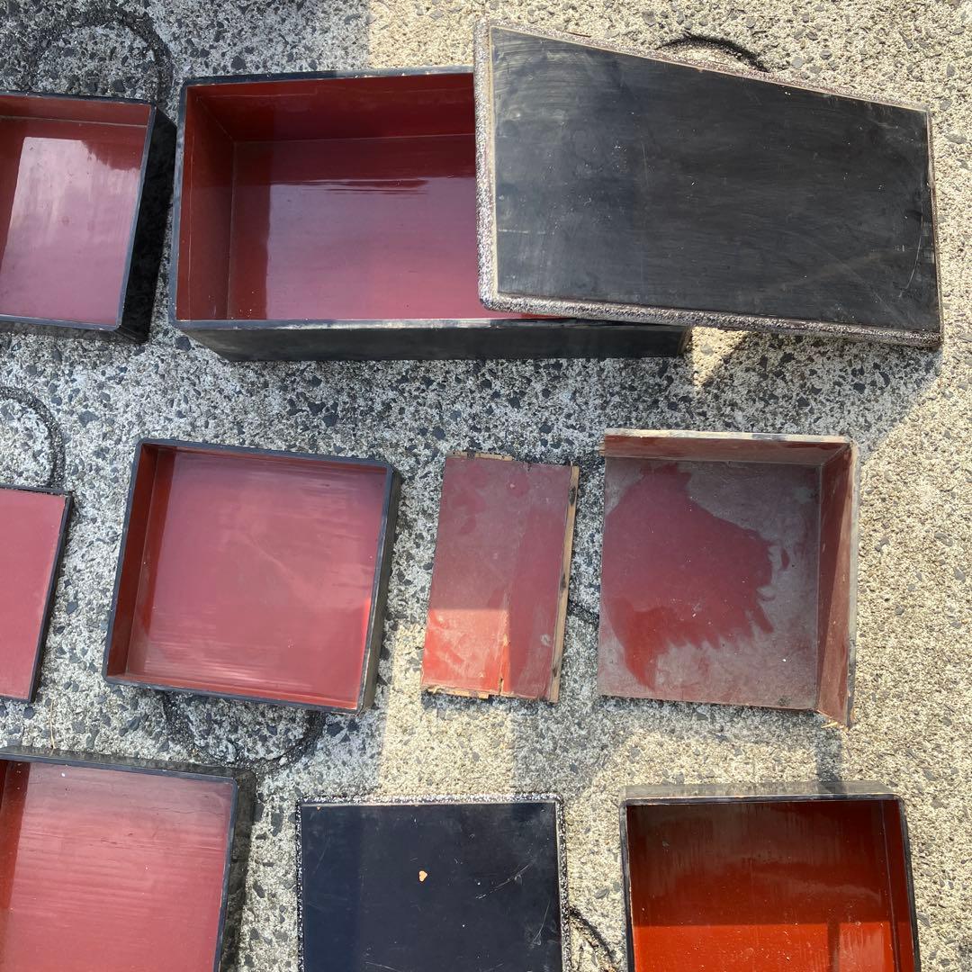 B-4 昭和レトロ 漆器 お膳 菓子椀 漆塗り 什器 まとめ売り 雑貨 古道具