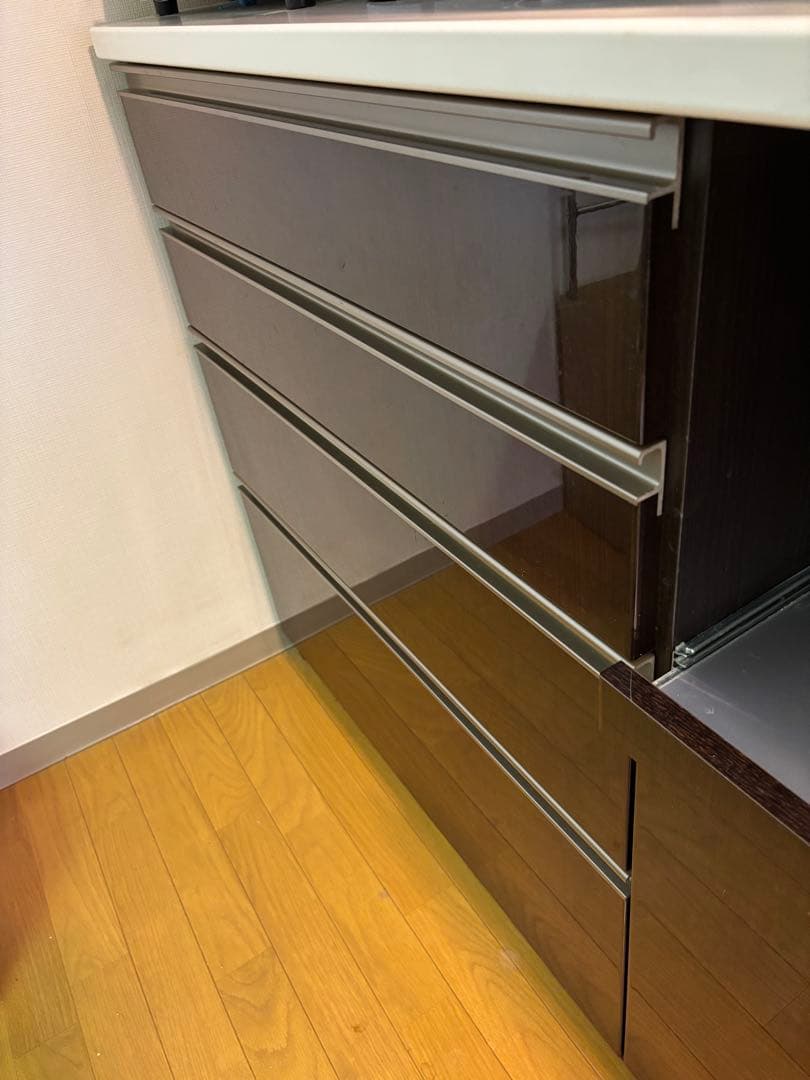 カップボード 食器棚 幅120 プレファ 高橋木工所　ブラウン 日本製