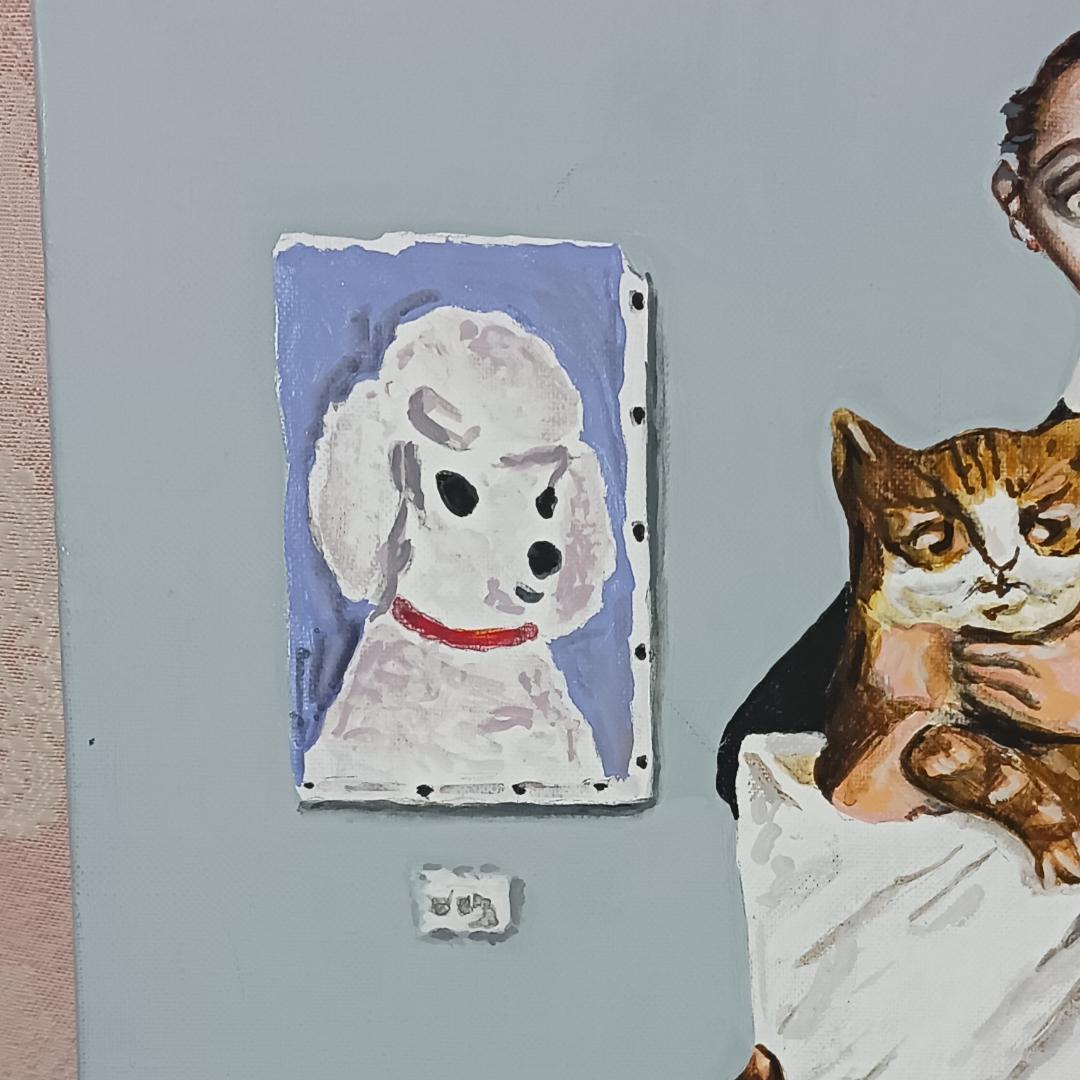 シンベエ様専用】『猫を抱く少年 Version3』F8 模写◇検） 金子国義