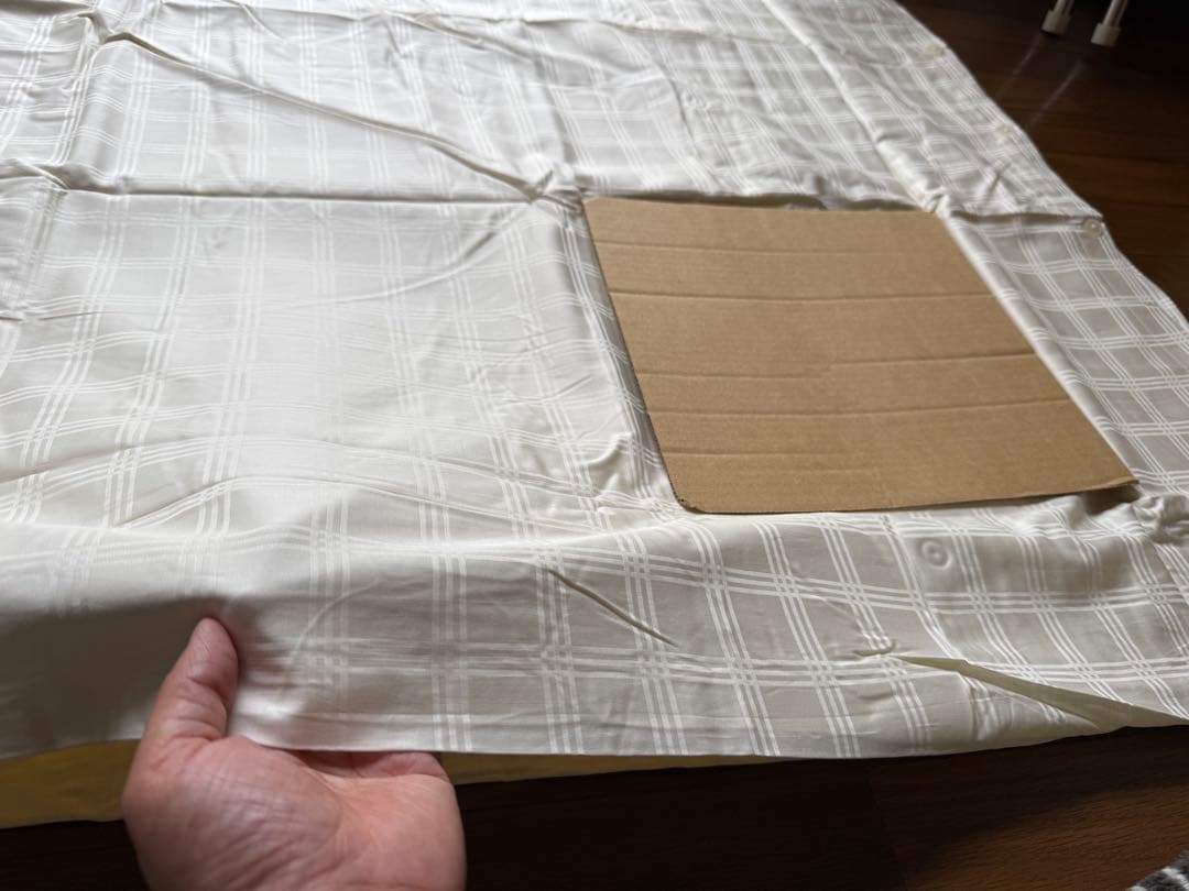 Ralph Lauren 掛け布団カバー チェック、格子縞、ライトベージュ