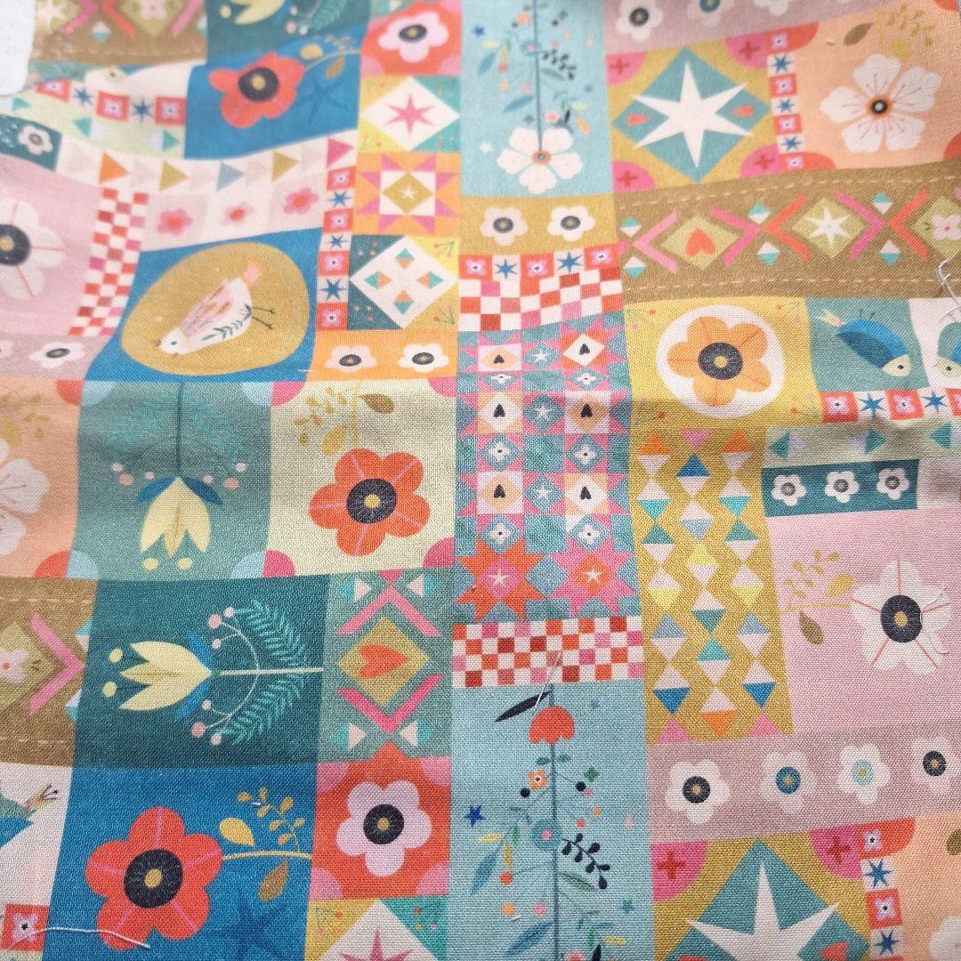 女の子パネル生地　ハンドメイド　両面パネルミニバック