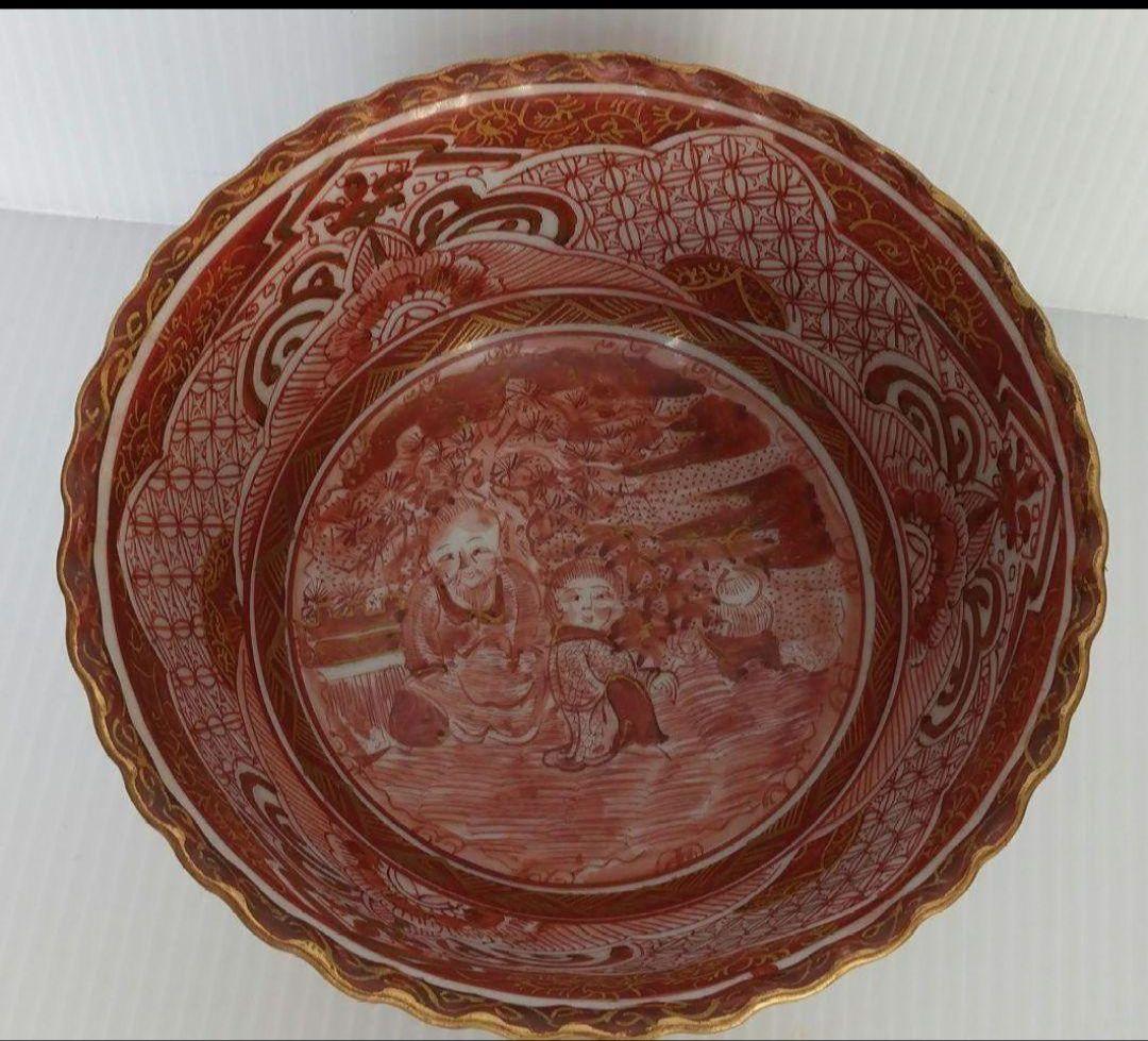 宮本屋窯　湖東焼 赤絵鉢