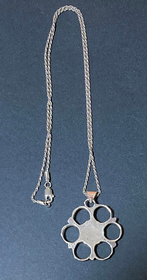 ズニ族 サンフェイス シルバー　45㌢シルバーチェーン付　ハンドメイド　希少