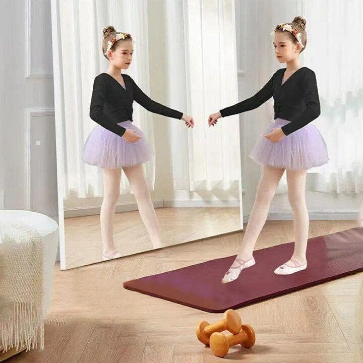 割れない鏡 ウォールミラー 壁掛け 姿見 幅80×高さ160cmゴールド1626