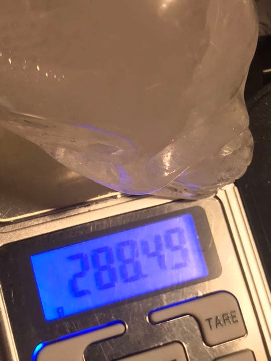 ハロウィン　Xマスにも　288g越えヒマラヤ産水晶の大振りskullハンドメイド