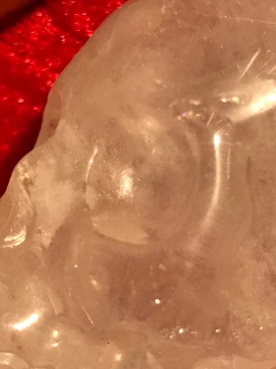 ハロウィン　Xマスにも　288g越えヒマラヤ産水晶の大振りskullハンドメイド