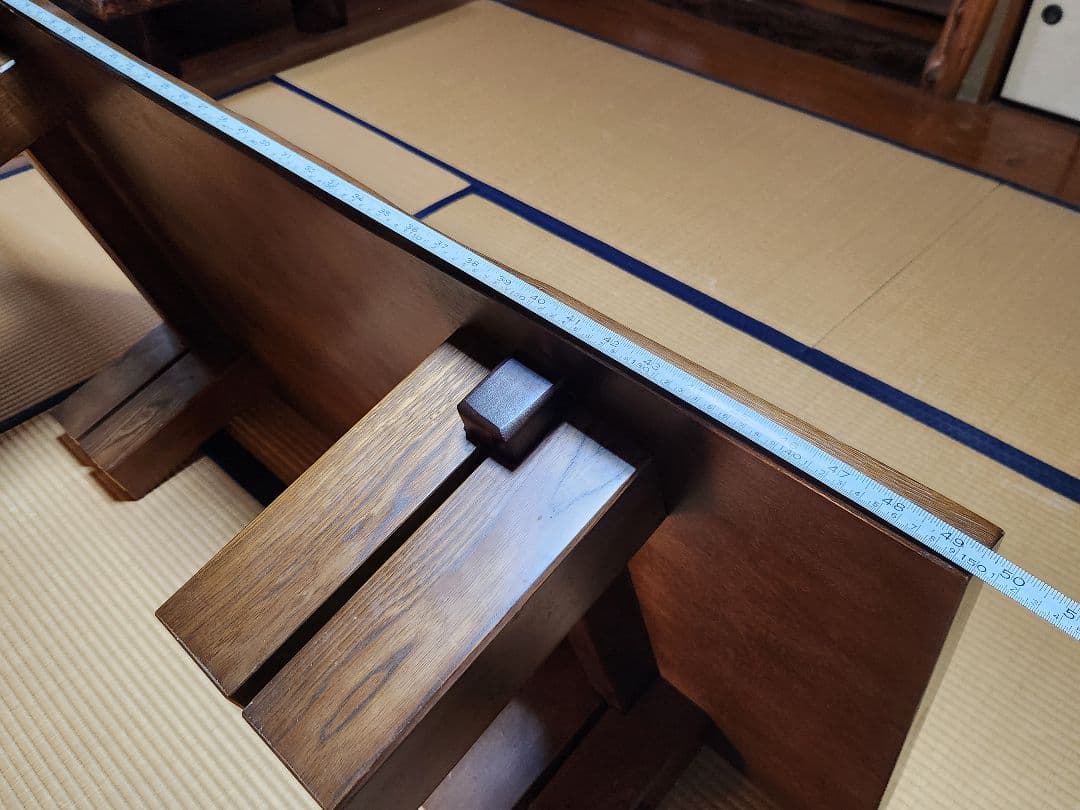 【2月処分】Karimoku　カリモク家具　一枚板　栓座卓 ローテーブル　廃盤品