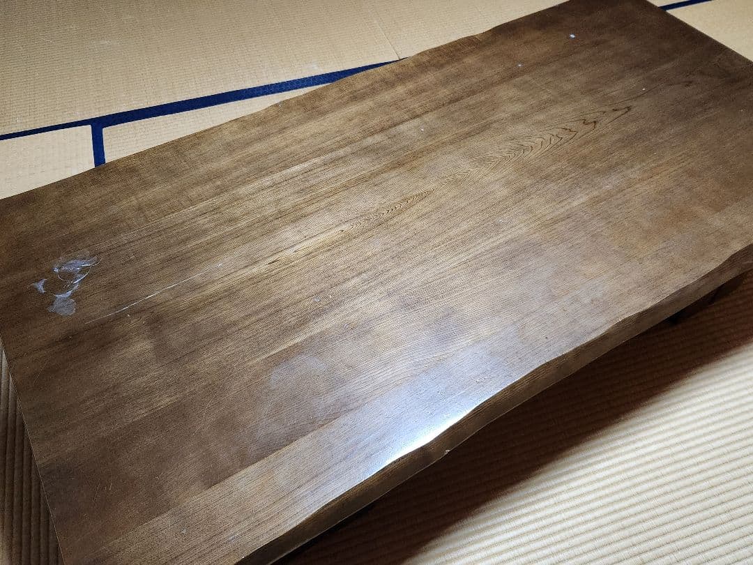 【2月処分】Karimoku　カリモク家具　一枚板　栓座卓 ローテーブル　廃盤品