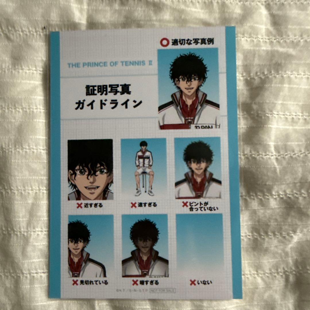 新テニスの王子様 会場限定 特典 証明写真ガイドライン 切原赤也