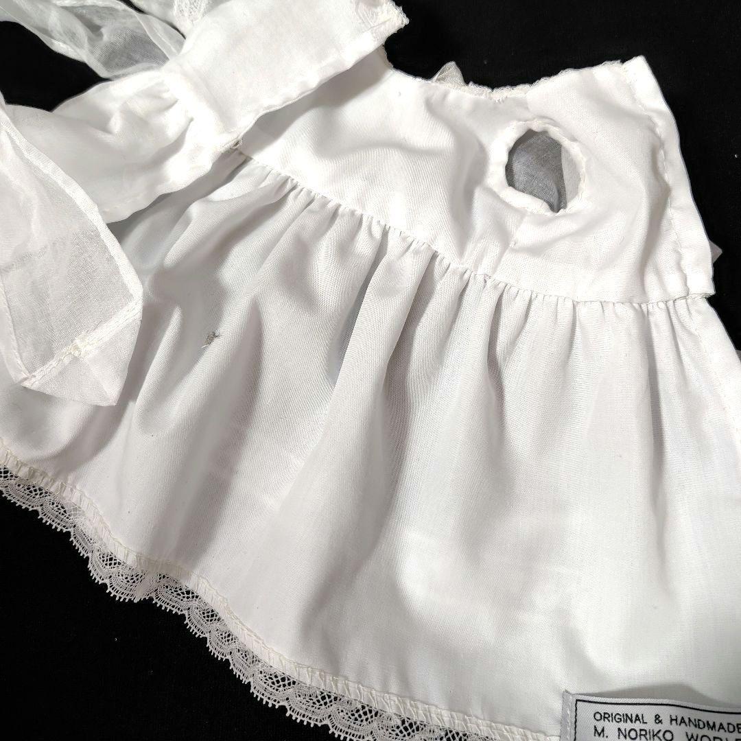 最終価格ホワイトのアンティークドールドレスとボネのセット