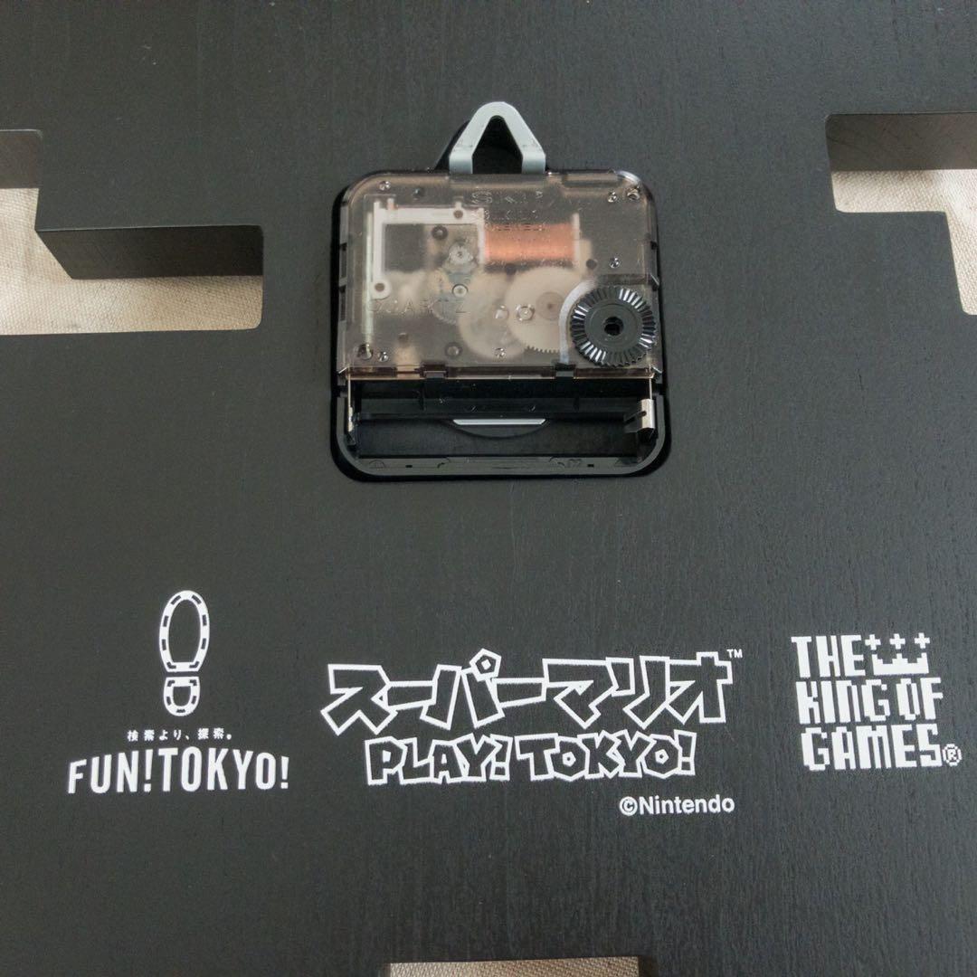 激レア　スーパーマリオ　掛け時計　マリオ　クロック　ブラック　インテリア