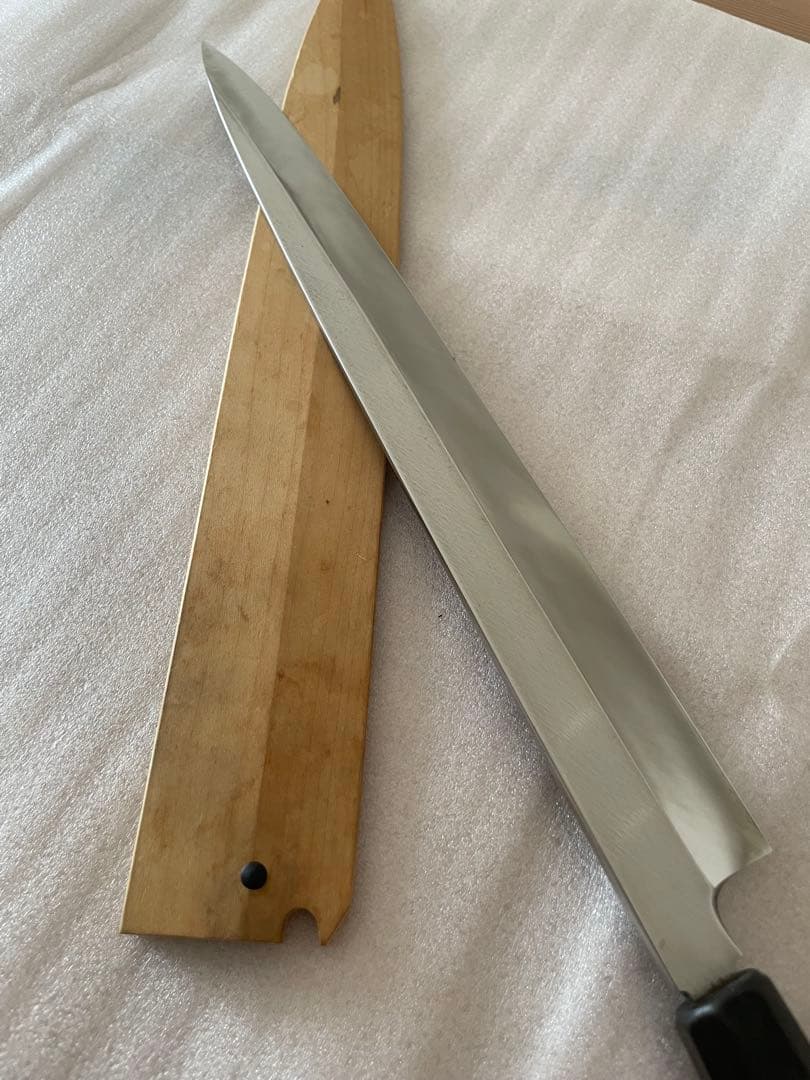 富樫作　水焼き　白一鋼　柳刃　尺1 330ミリ