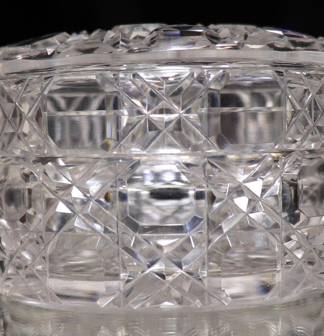 オールド・バカラ 珍品 丸型切子蓋物 ディアマン・ピエーリー ボンボニエール