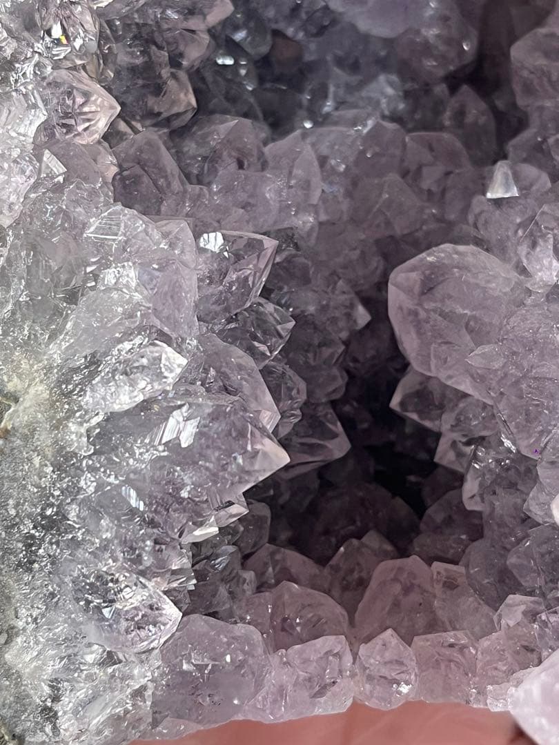 【天然石】③アメジストドーム　紫水晶 ラベンダー ジオード　原石　置物 台座付き