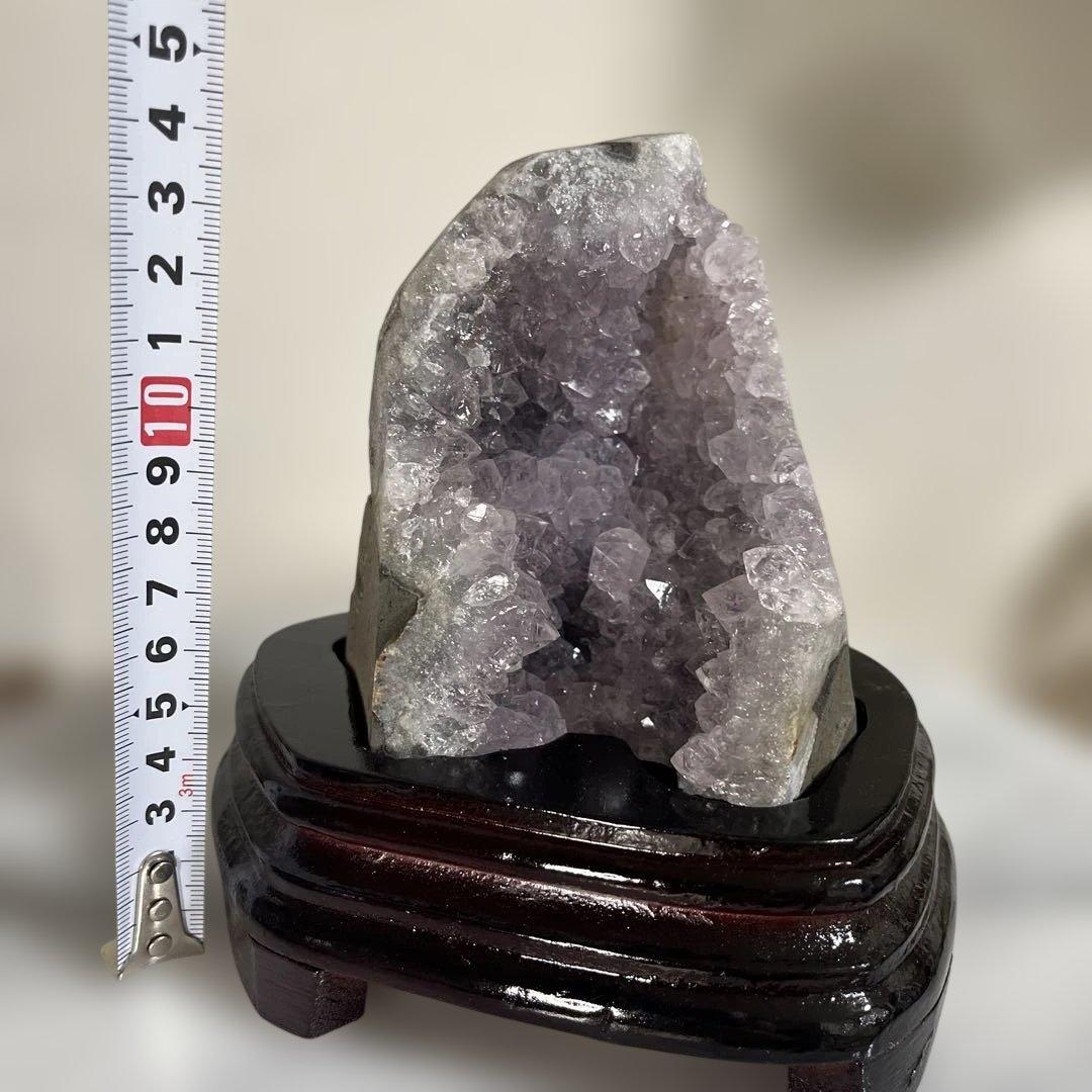 【天然石】③アメジストドーム　紫水晶 ラベンダー ジオード　原石　置物 台座付き