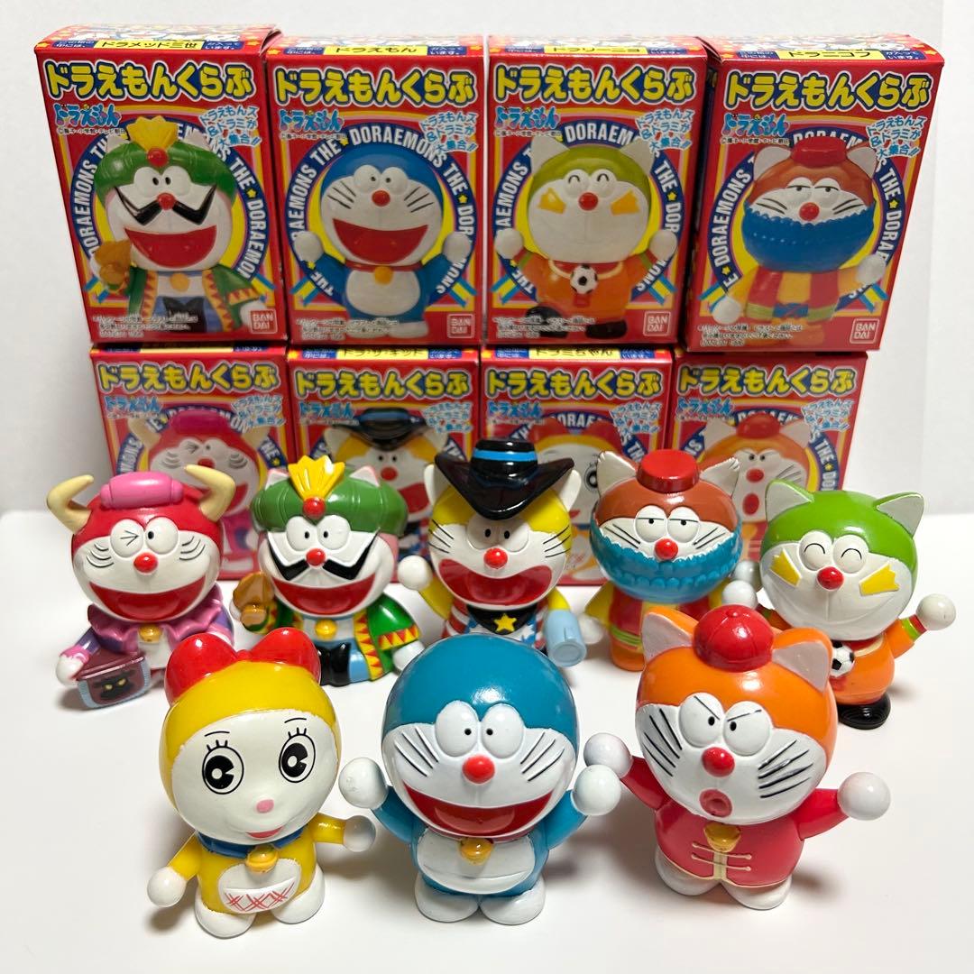美品】ドラえもんくらぶ ドラえもんズ ソフビ人形 全8種 箱有り1996年