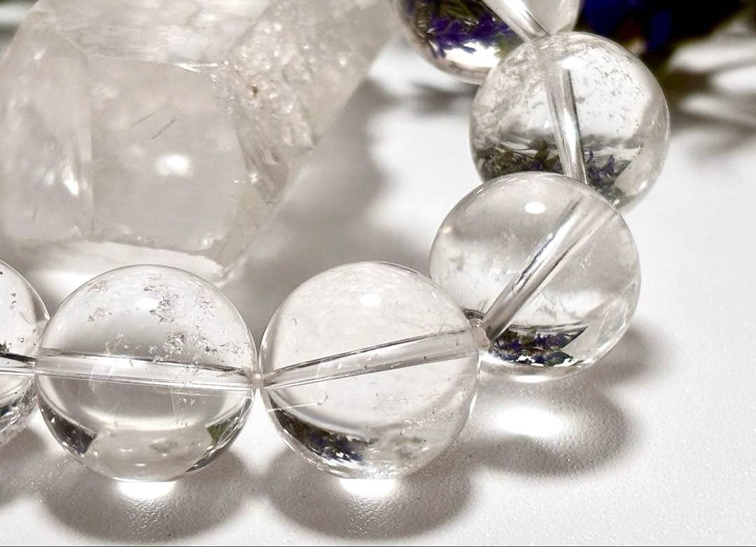 究極品質　秘蔵放出　ヒマラヤ幻の聖山　カイラス水晶の手磨き幻珠ブレス　17㎜