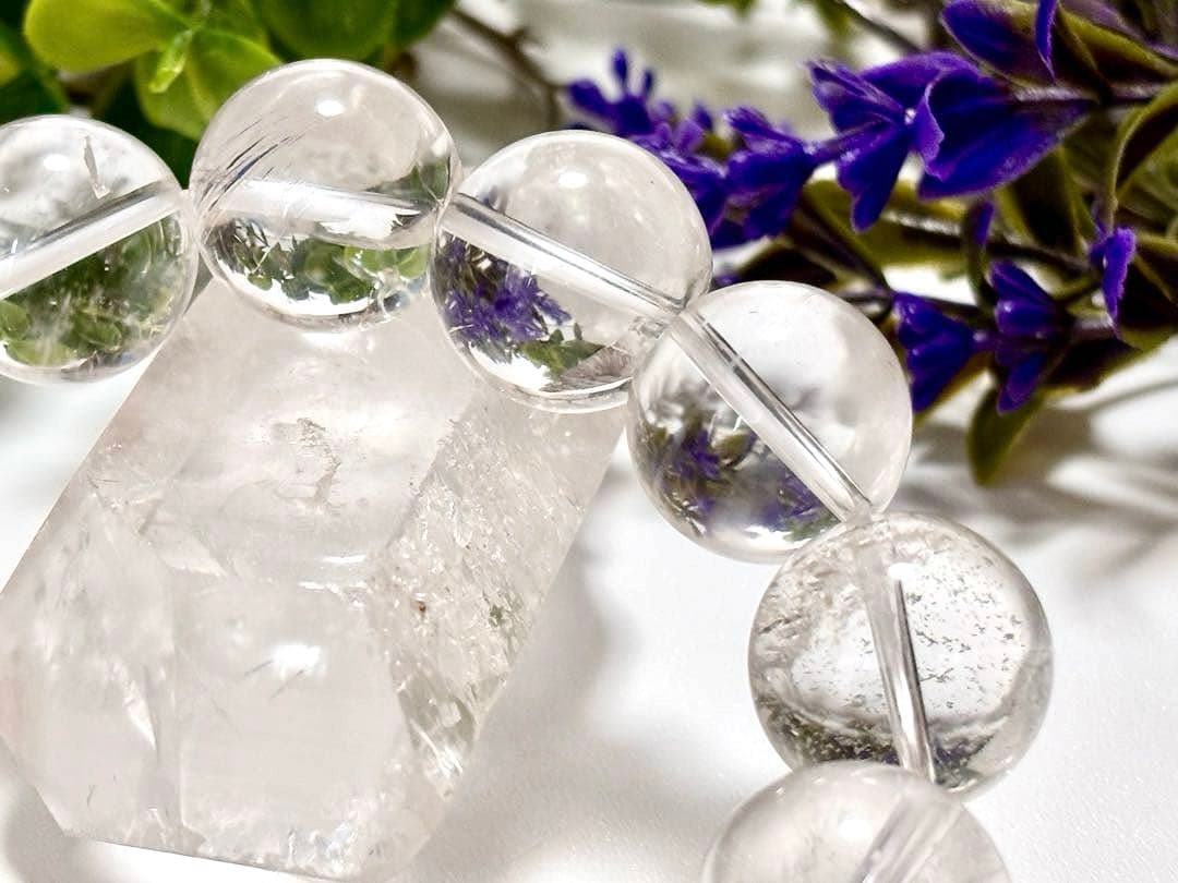 究極品質　秘蔵放出　ヒマラヤ幻の聖山　カイラス水晶の手磨き幻珠ブレス　17㎜