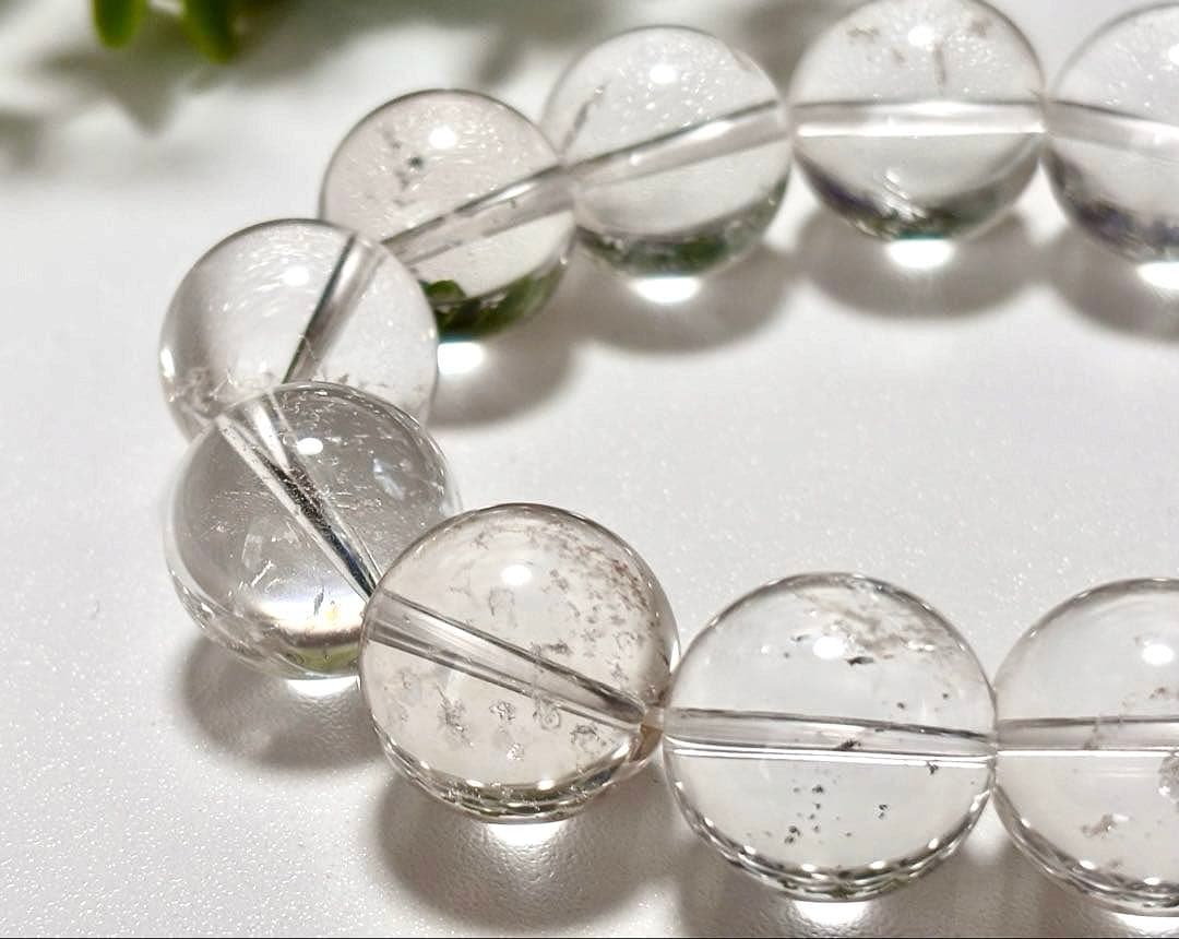 究極品質　秘蔵放出　ヒマラヤ幻の聖山　カイラス水晶の手磨き幻珠ブレス　17㎜