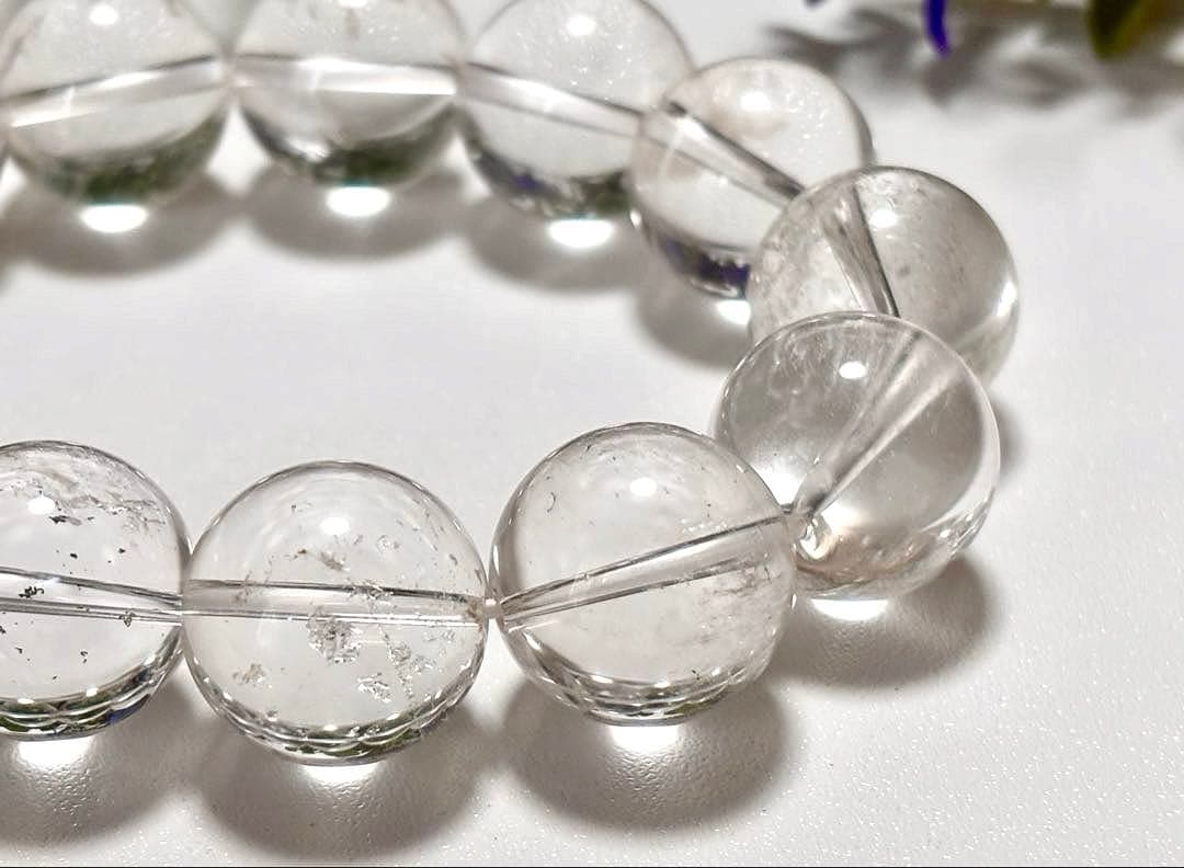 究極品質　秘蔵放出　ヒマラヤ幻の聖山　カイラス水晶の手磨き幻珠ブレス　17㎜