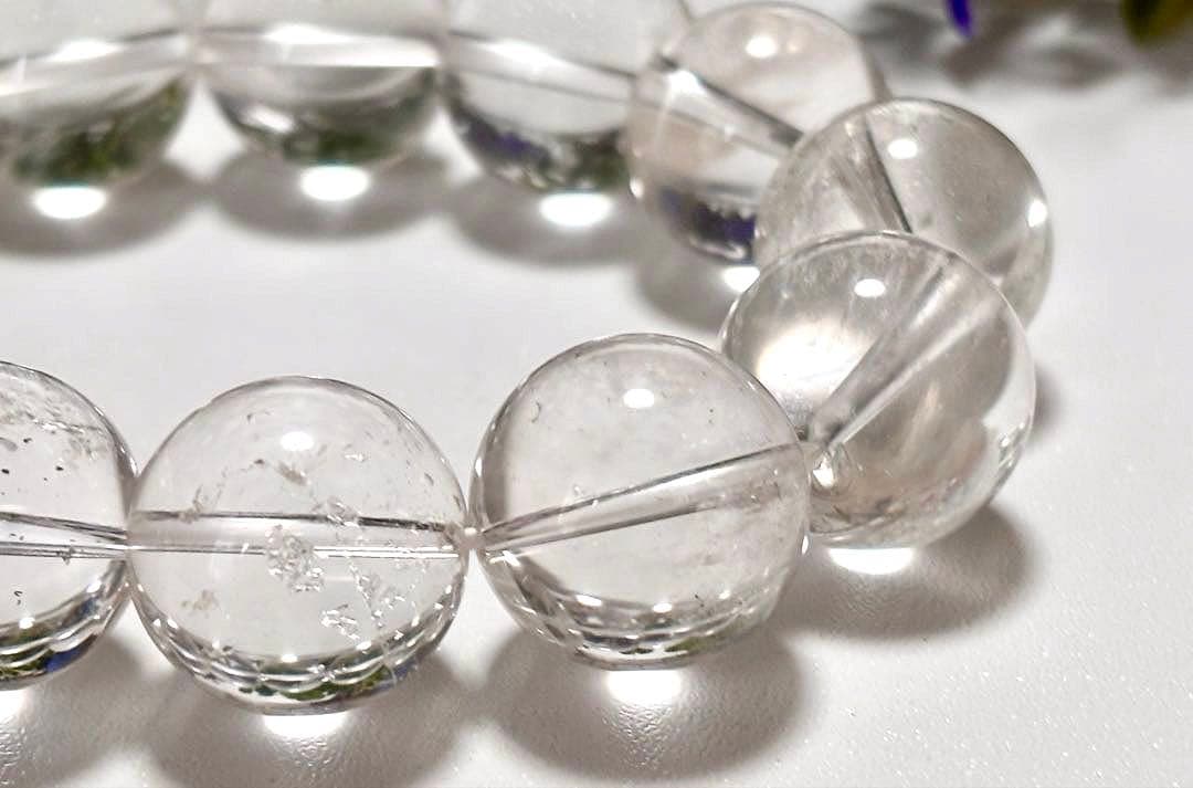 究極品質　秘蔵放出　ヒマラヤ幻の聖山　カイラス水晶の手磨き幻珠ブレス　17㎜