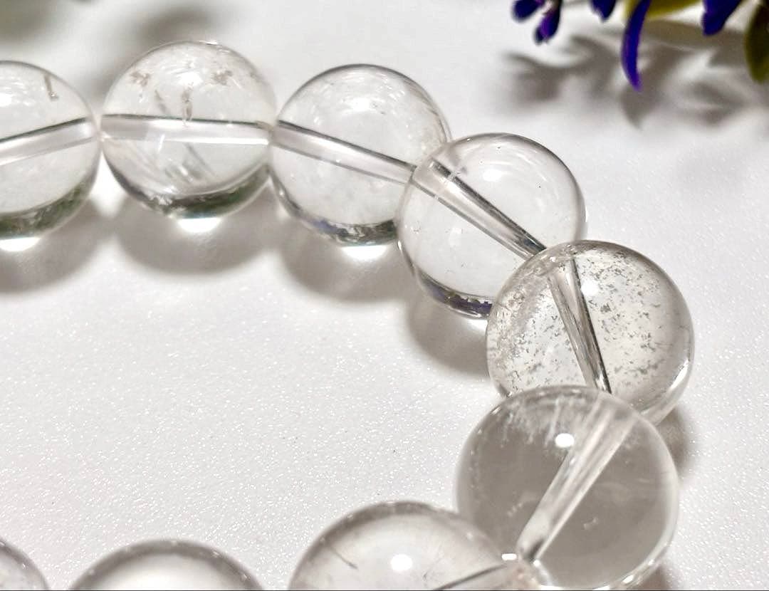 究極品質　秘蔵放出　ヒマラヤ幻の聖山　カイラス水晶の手磨き幻珠ブレス　17㎜