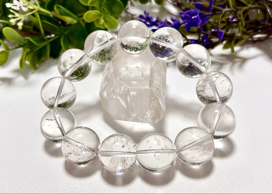 究極品質　秘蔵放出　ヒマラヤ幻の聖山　カイラス水晶の手磨き幻珠ブレス　17㎜