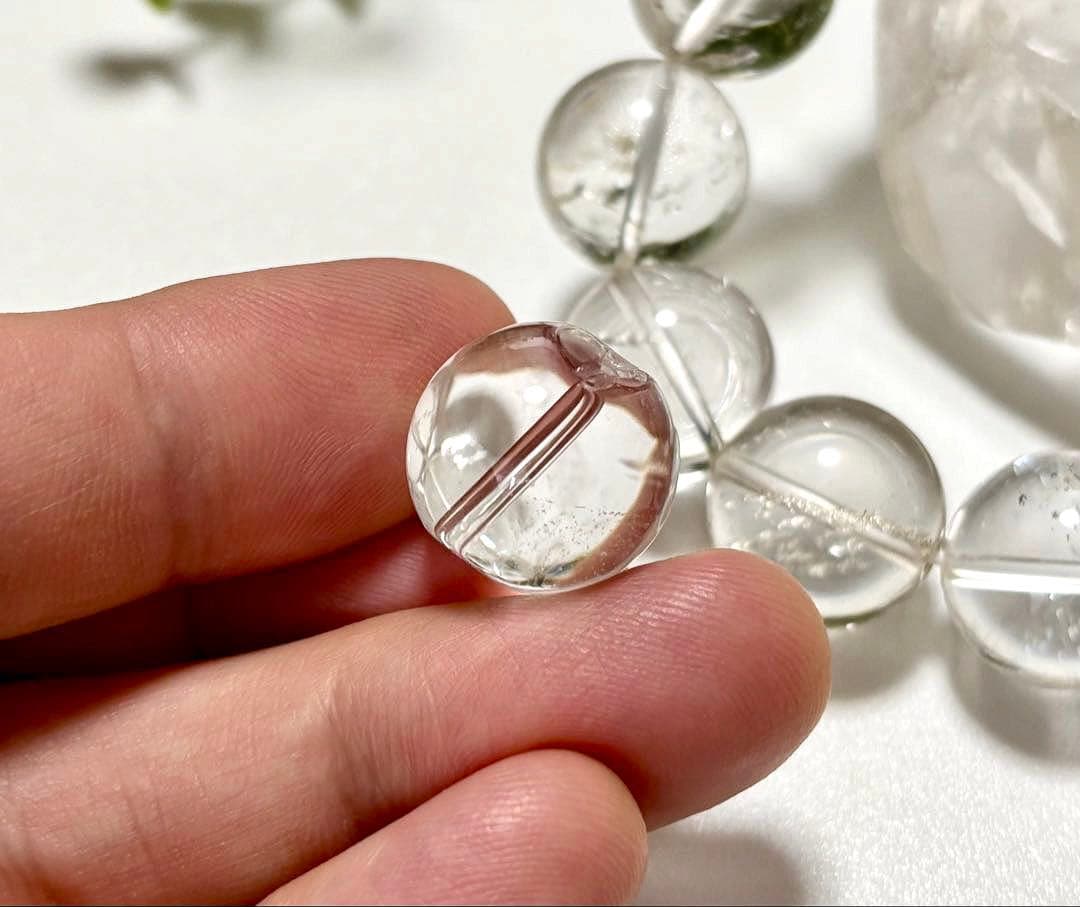 究極品質　秘蔵放出　ヒマラヤ幻の聖山　カイラス水晶の手磨き幻珠ブレス　17㎜