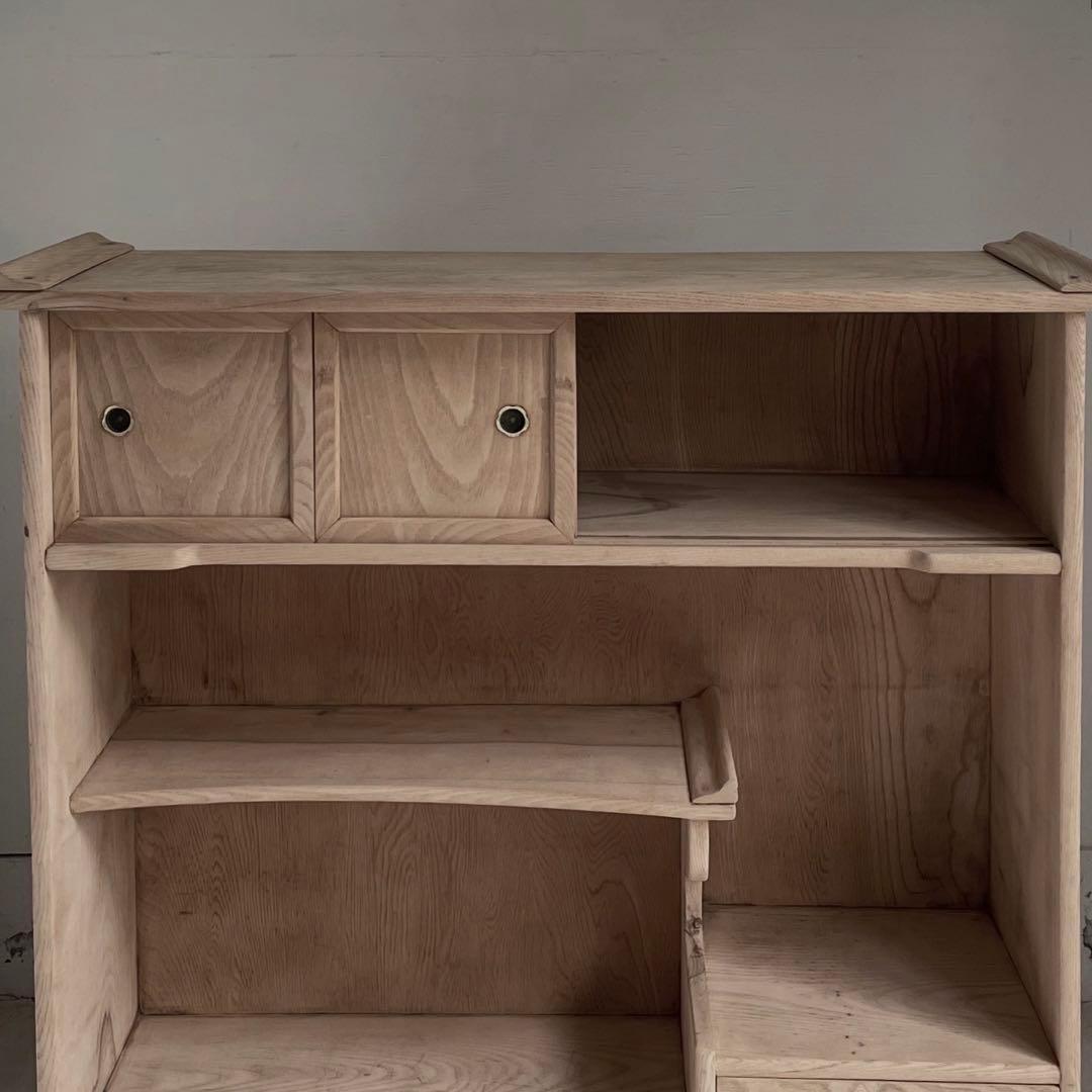 るりだ アンティーク　古い茶箪笥　レトロ　古家具　食器棚　飾り棚