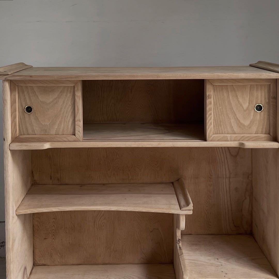 るりだ アンティーク　古い茶箪笥　レトロ　古家具　食器棚　飾り棚