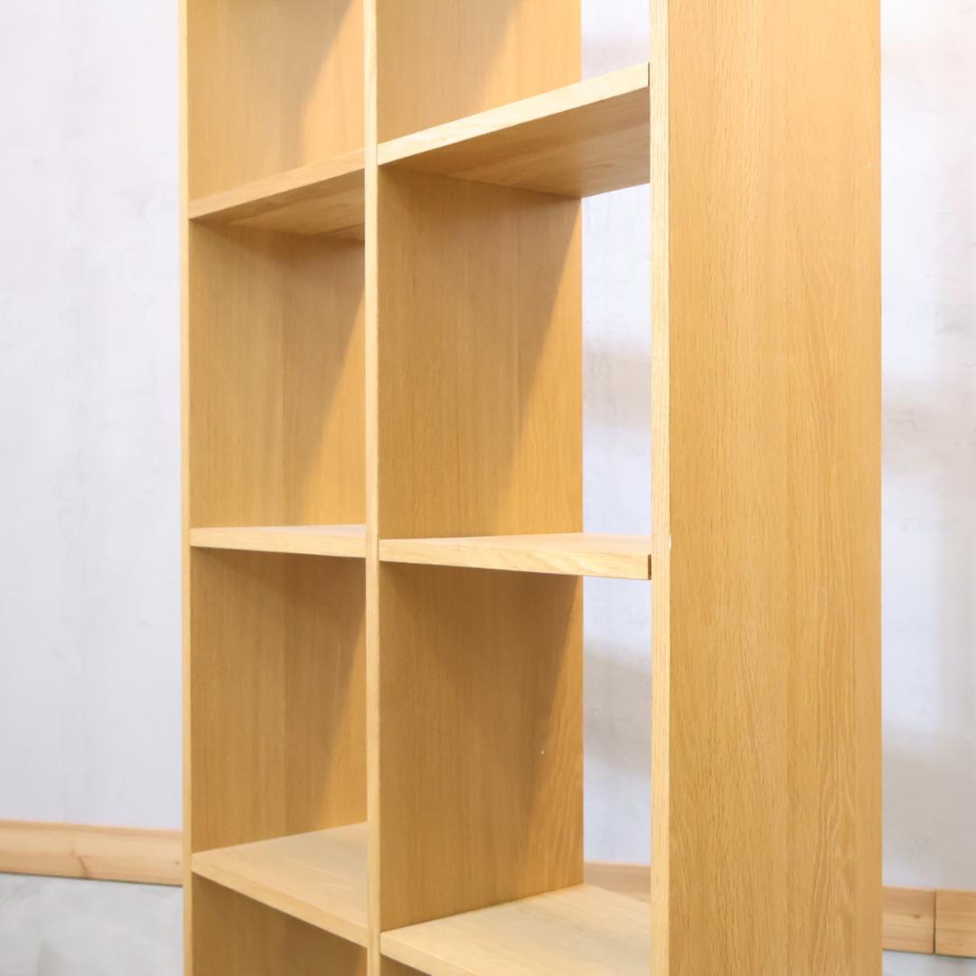 無印良品 MUJI オーク材 スタッキングシェルフ 5段・2列 オープンシェルフ