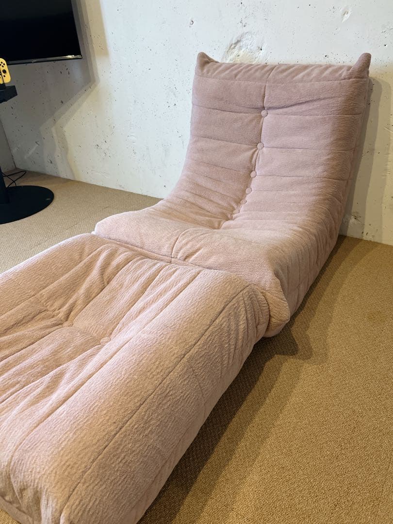 リーンロゼ風　ピンク 1人ソファオットマン付き