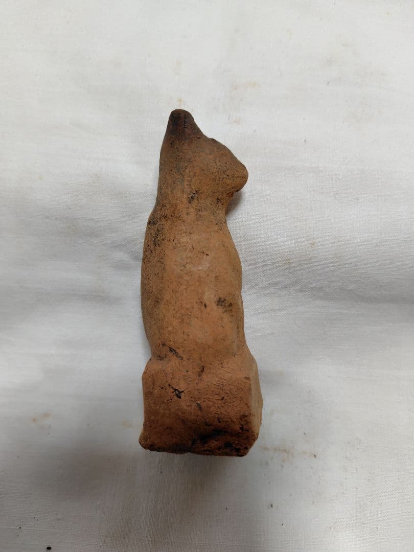 鉄砲狐3体　古道具　陶人形　土人形　アンティーク　鉄砲狐　今戸焼　稲荷　素焼